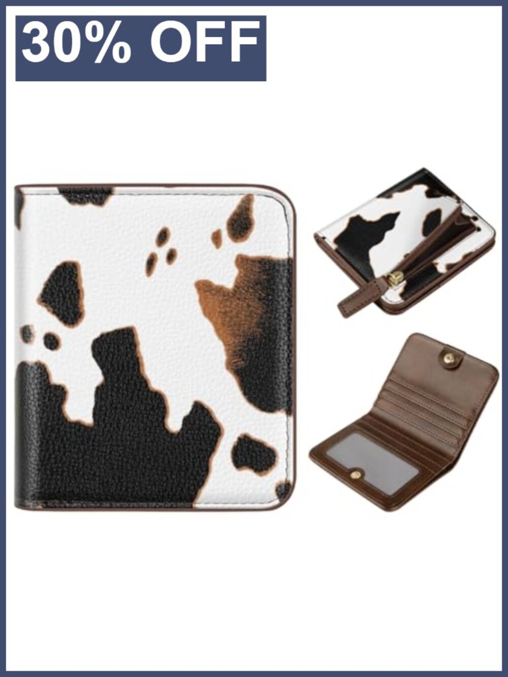 Small Thin RFID Blocking Faux Leather Wallet Bifold Card Holder Coin Pocket